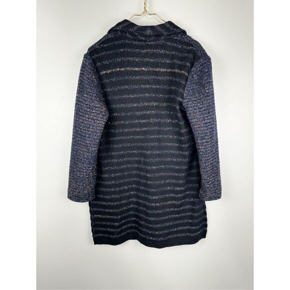 Ming Wang Womens Knit Button Front Long Cardigan Sweater Black Small - Picture 8 of 8